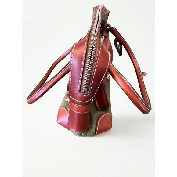 Dooney & Bourke HP65C Double Pocket Tote Hunter NWT Serial K6253580 - Picture 9 of 14